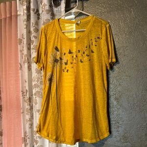 Yellow Graphic Women's Top